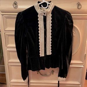 Jessica’s Gunnies small vintage blouse lace RARE